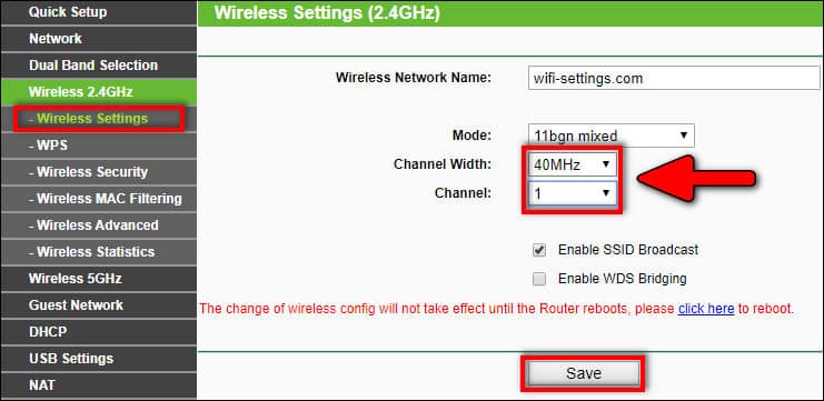 wireless channel & channel width