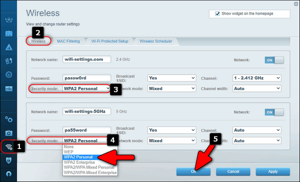 WPA-PSK+AES LinkSys router