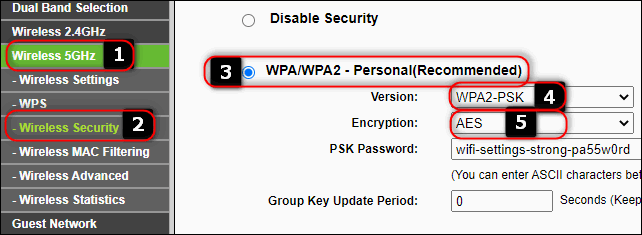 WPA2-PSK+AES on old TP-Link Router