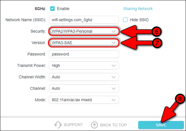 configure WPA3 only for 5 GHz Network on TP-Link router