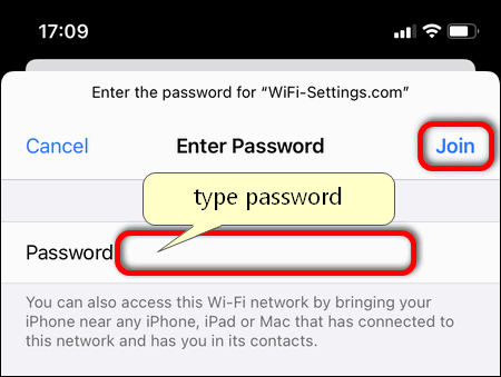 connect to Wi-Fi on iPhone